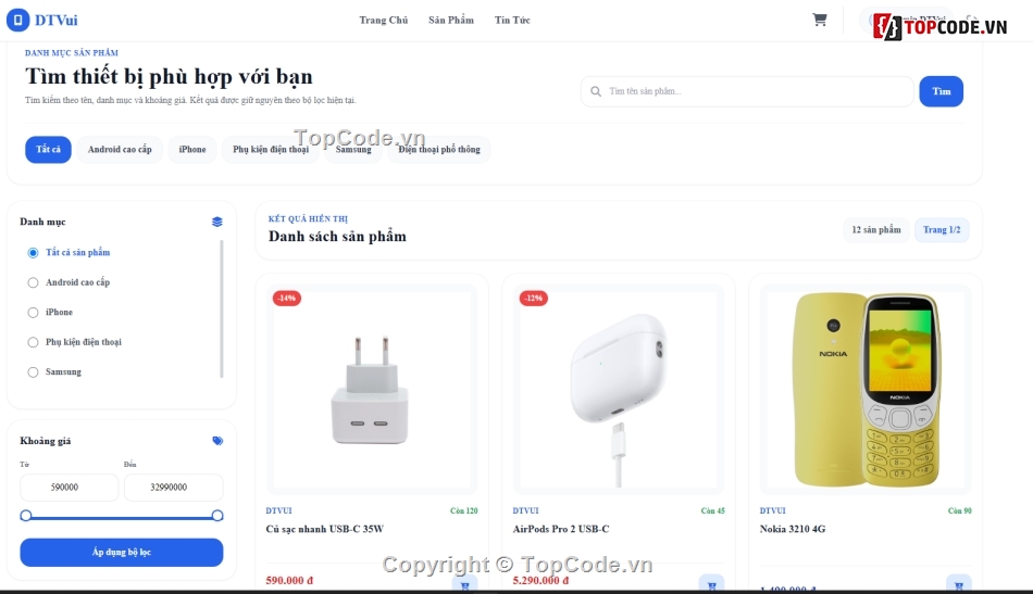 Website bán hàng,Web bán hàng,cửa hàng điện thoại